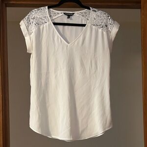 Express White Lace Blouse, Medium